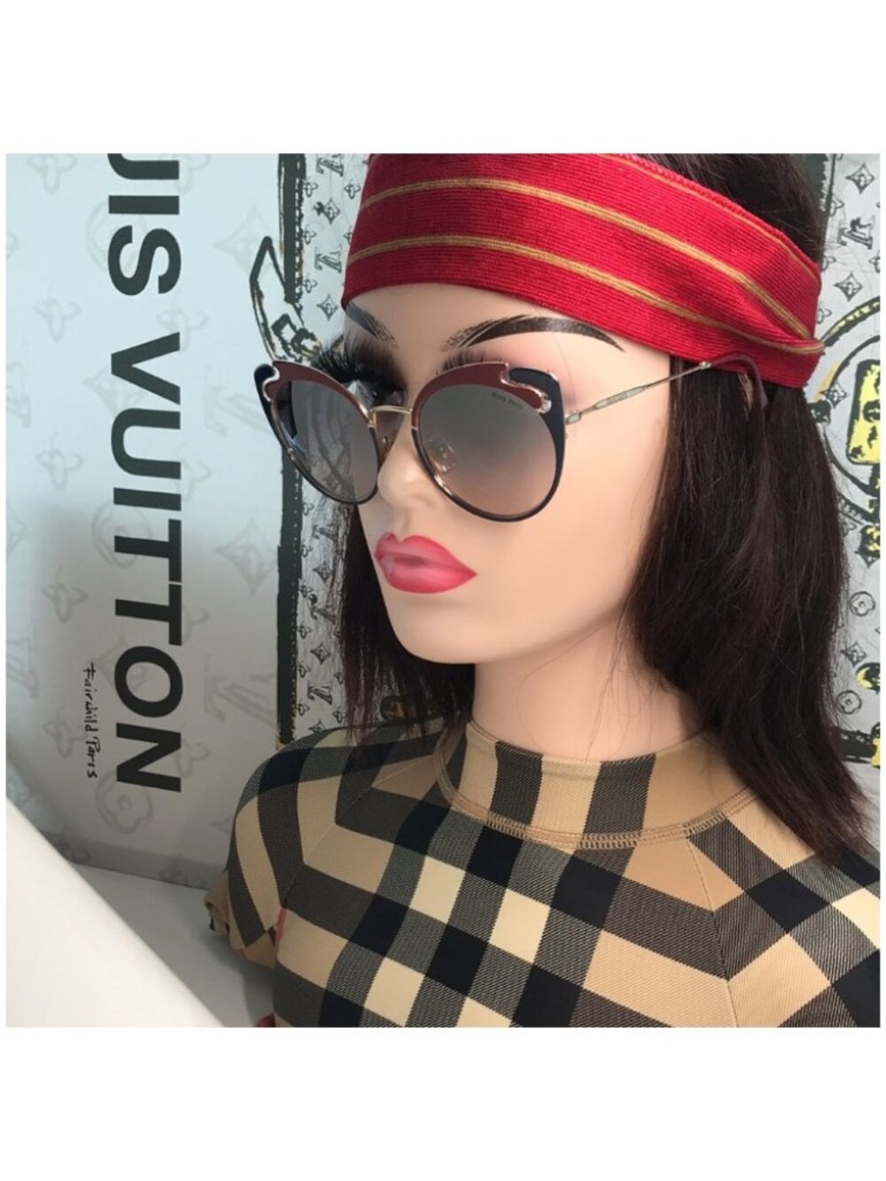 Miu Miu MU 57TS HB5GR0 3N Metal Women Noir sunglasses New